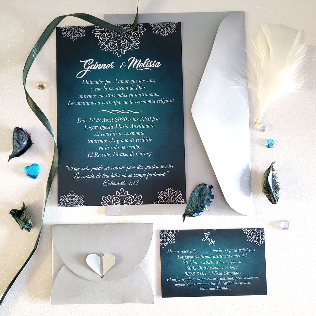 Boutique de 15 Años 6 Invitación Acrílica LB RT