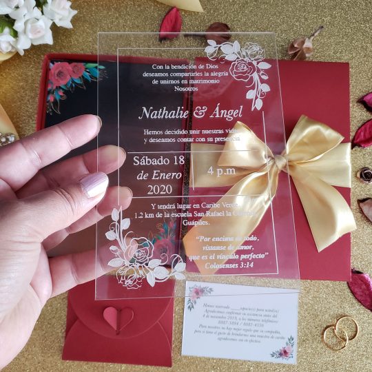Boutique de 15 Años 2 Invitación Acrílica LB RT