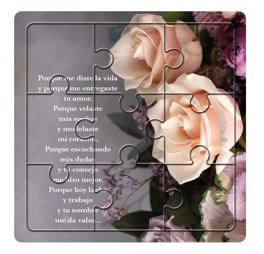 Catálogo de Diseños Tarjeta Rompecabezas 9 INVITACION CATÁLOGO PUZZLE 08