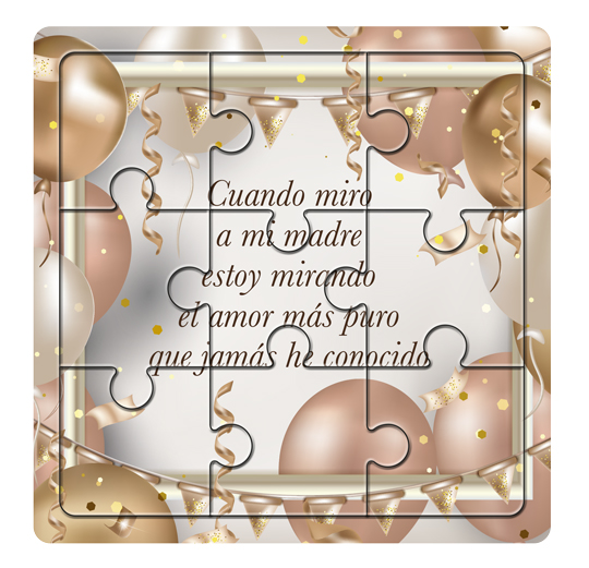 Catálogo de Diseños Tarjeta Rompecabezas 11 INVITACION CATÁLOGO PUZZLE 09